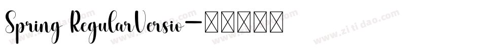 Spring RegularVersio字体转换